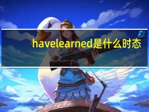 have learned是什么时态