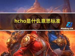 hcho是什么意思 标准（hcho是什么意思）
