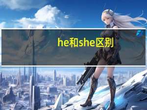he和she区别