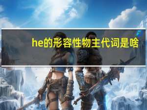 he的形容性物主代词是啥