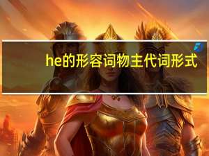 he的形容词物主代词形式