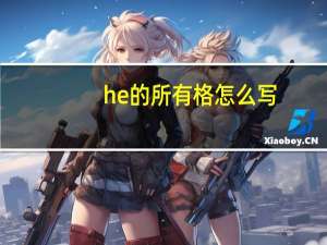 he的所有格怎么写