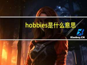 hobbies是什么意思