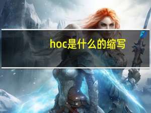 hoc是什么的缩写