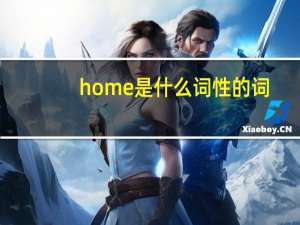 home 是什么词性的词