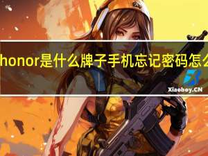 honor是什么牌子手机忘记密码怎么解锁（honor是什么牌子）