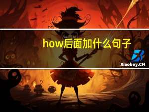 how后面加什么句子