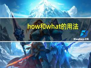 how和what的用法
