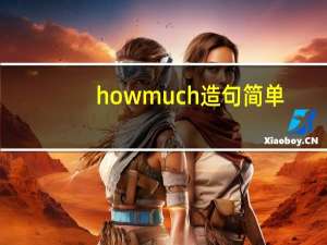 howmuch造句简单