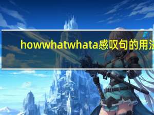 how what what a感叹句的用法