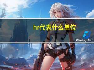 hr代表什么单位