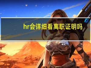 hr会详细看离职证明吗