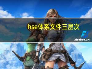 hse体系文件三层次（什么是HSE三项体系认证证书）
