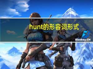 hunt的形容词形式