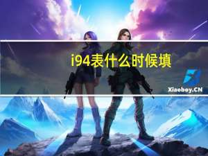 i94表什么时候填