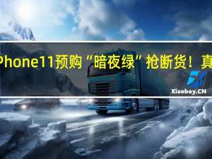 iPhone 11预购 “暗夜绿”抢断货！真这么火？