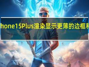 iPhone 15 Plus渲染显示更薄的边框和动态岛
