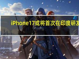 iPhone 17或将首次在印度研发