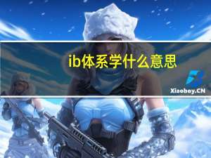 ib体系学什么意思