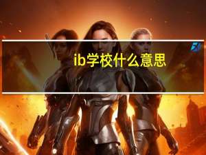 ib学校什么意思