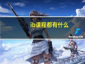 ib课程都有什么