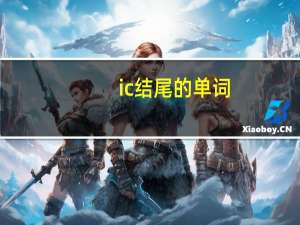 ic结尾的单词