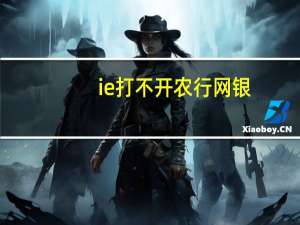 ie打不开农行网银（ie打不开）