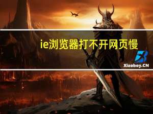 ie浏览器打不开网页慢（ie浏览器打不开网页）