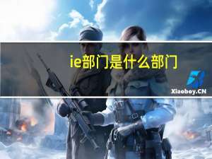 ie部门是什么部门