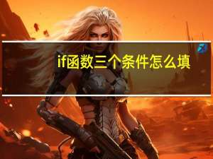 if函数三个条件怎么填（函数if是什么意思）