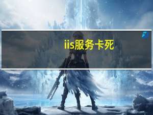 iis 服务卡死（iis）