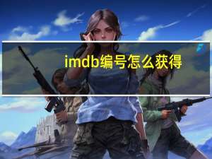 imdb编号怎么获得（imdb编号）