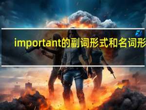 important的副词形式和名词形式