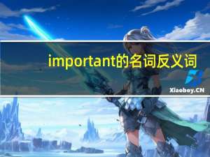 important的名词反义词