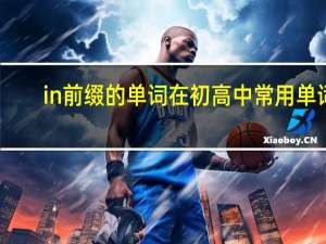 in前缀的单词在初高中常用单词