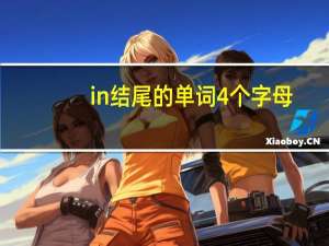 in结尾的单词4个字母