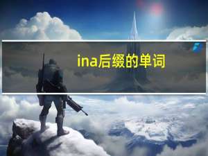 ina后缀的单词