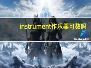 instrument作乐器可数吗
