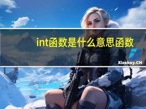 int函数是什么意思函数（int函数是什么意思）