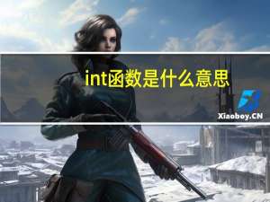 int函数是什么意思（int函数）