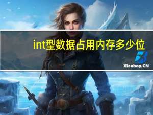 int型数据占用内存多少位