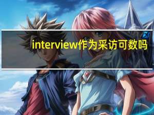interview作为采访可数吗