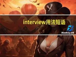interview用法短语