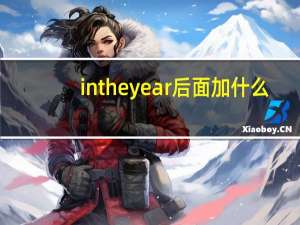 in the year后面加什么