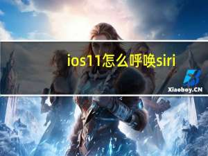 ios11 怎么呼唤siri（ios11 0 1）