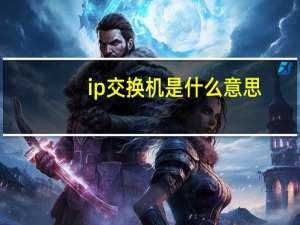 ip交换机是什么意思（ip交换机）