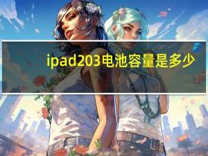 ipad 3电池容量是多少