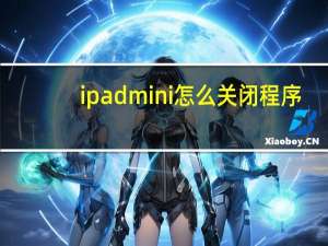 ipadmini怎么关闭程序