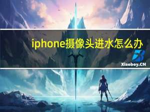 iphone摄像头进水怎么办