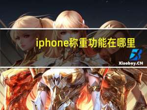 iphone称重功能在哪里（IPHONE称重）
